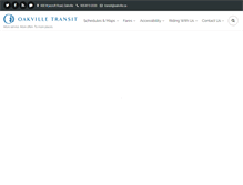 Tablet Screenshot of oakvilletransit.ca